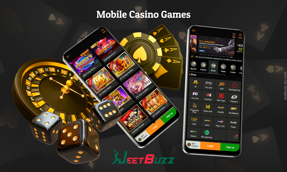 Jeetbuzz Bangladesh mobile casino offers over 1,000 gambling games including slots, table games, live dealer games and progressive jackpots